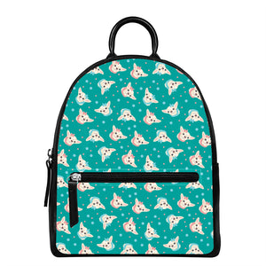 Chihuahua Puppy Pattern Print Leather Backpack