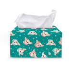 Chihuahua Puppy Pattern Print Leather Tissue Box Cover