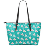 Chihuahua Puppy Pattern Print Leather Tote Bag