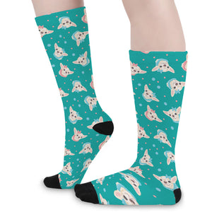 Chihuahua Puppy Pattern Print Long Socks