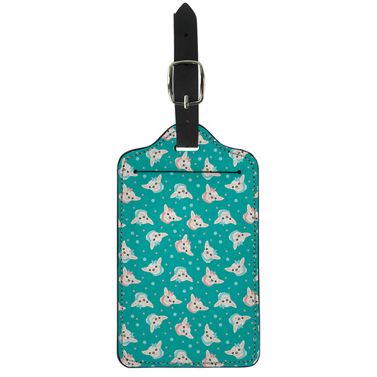 Chihuahua Puppy Pattern Print Luggage Tag