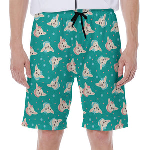 Chihuahua Puppy Pattern Print Men's Beach Shorts