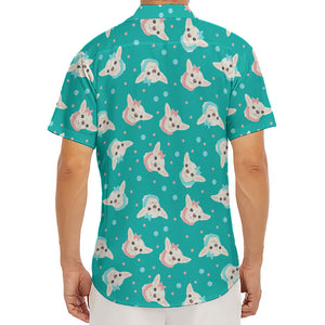 Chihuahua Puppy Pattern Print Men's Deep V-Neck Shirt