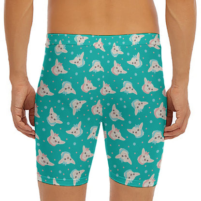 Chihuahua Puppy Pattern Print Men's Long Boxer Briefs