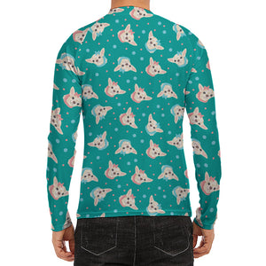 Chihuahua Puppy Pattern Print Men's Long Sleeve Rash Guard