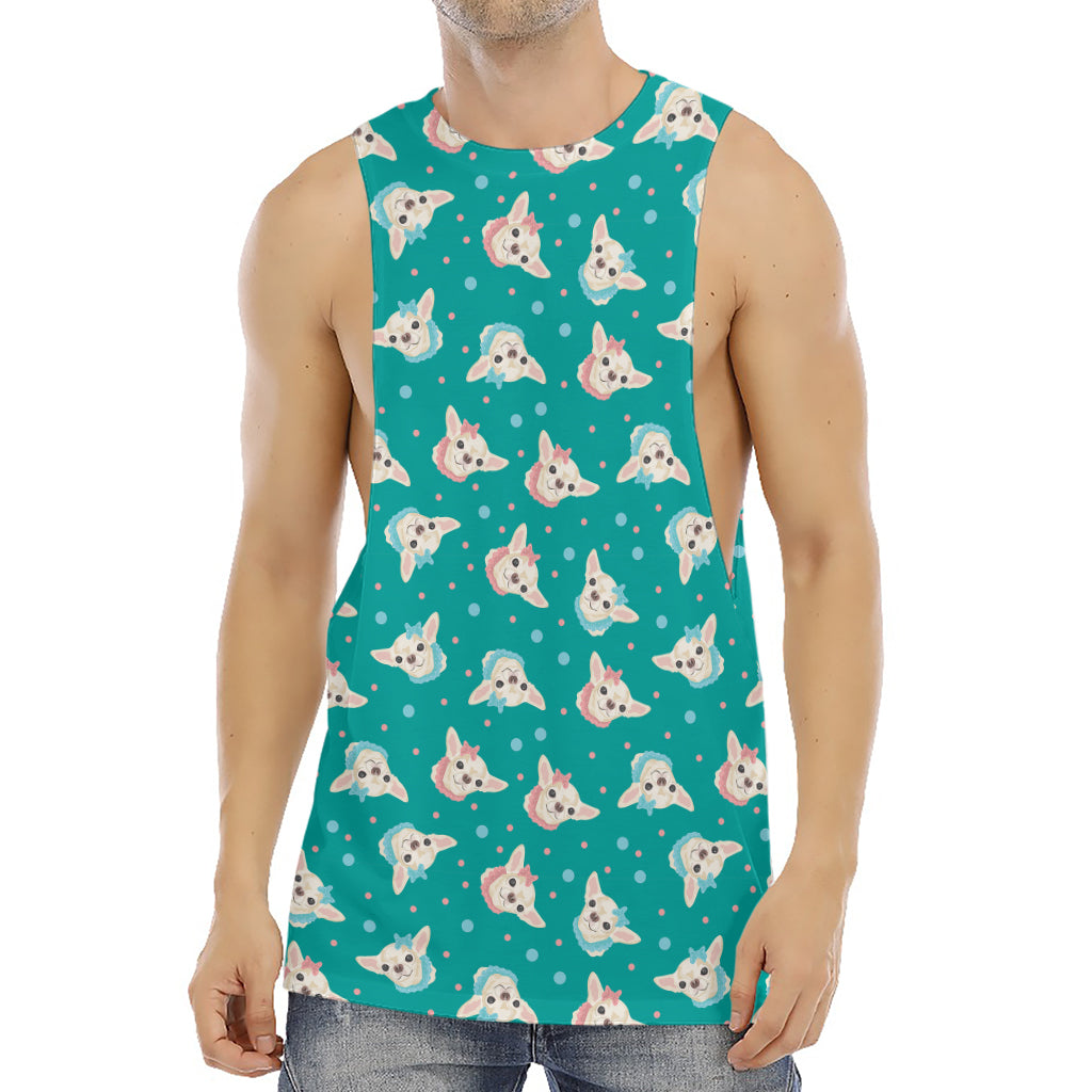 Chihuahua Puppy Pattern Print Men's Muscle Tank Top