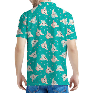 Chihuahua Puppy Pattern Print Men's Polo Shirt