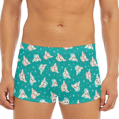 Chihuahua Puppy Pattern Print Men's Short Boxer Briefs