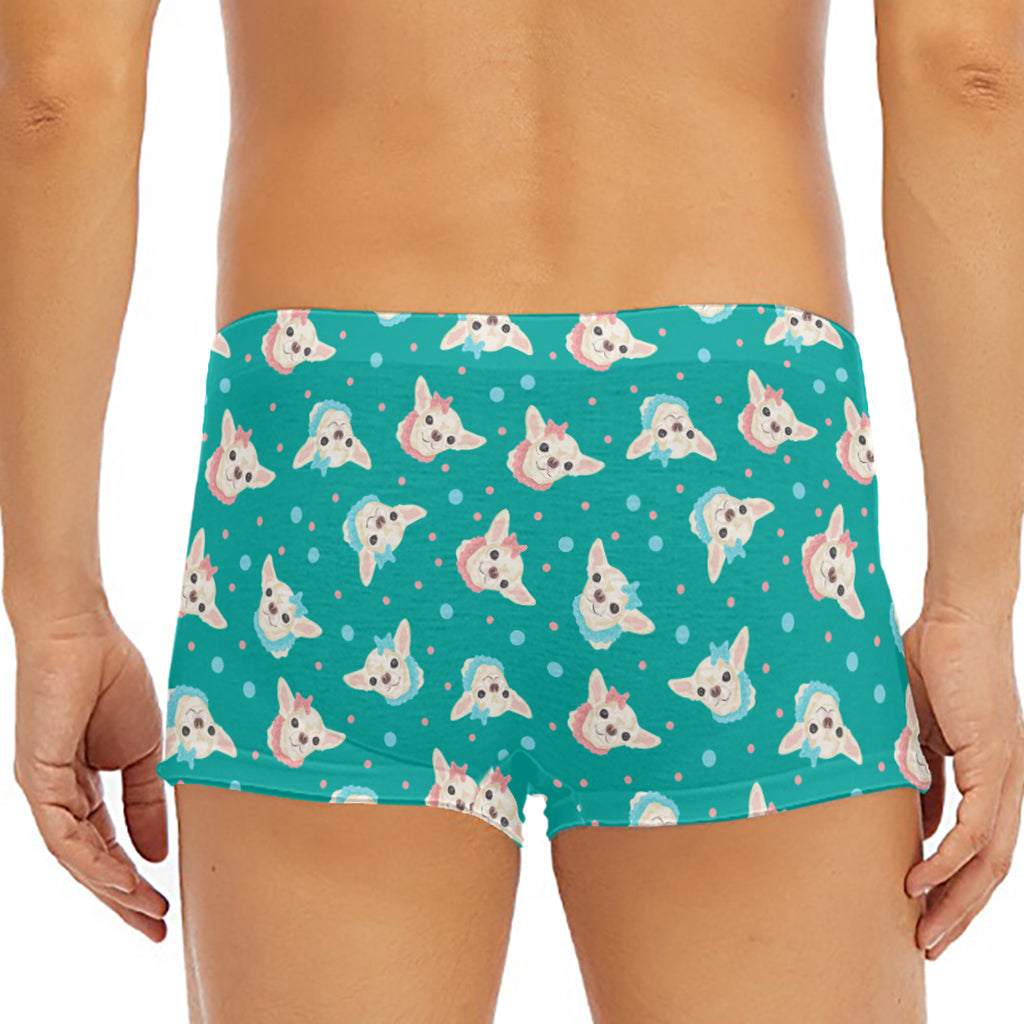 Chihuahua Puppy Pattern Print Men's Short Boxer Briefs
