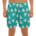 Chihuahua Puppy Pattern Print Men's Split Running Shorts