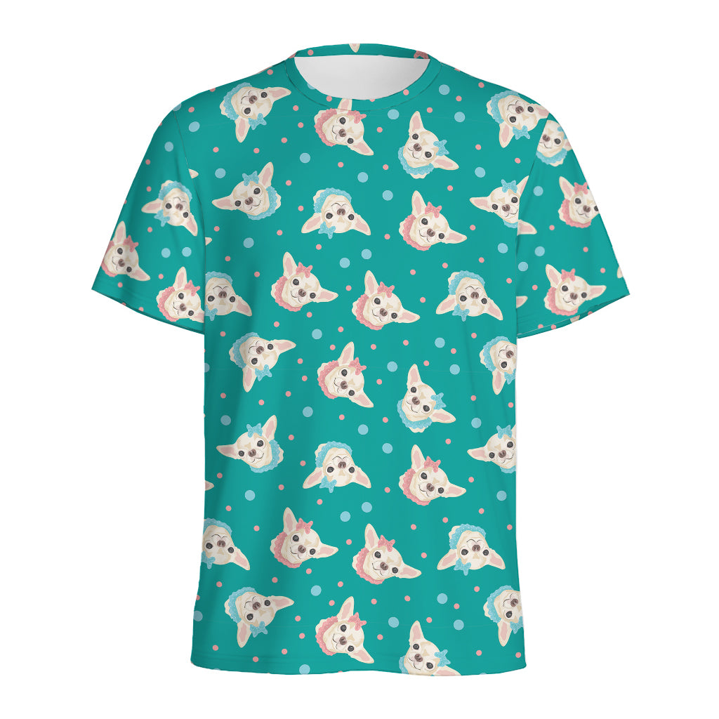 Chihuahua Puppy Pattern Print Men's Sports T-Shirt