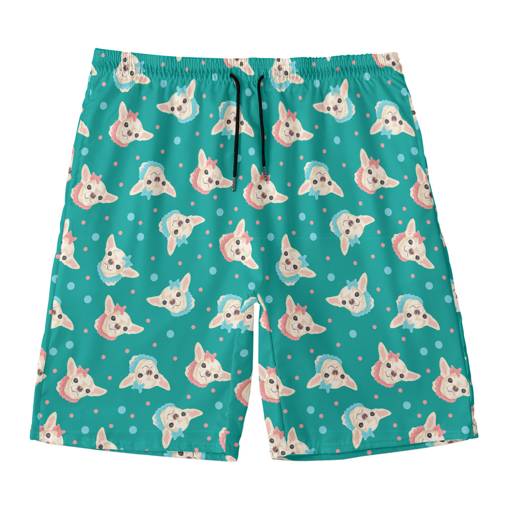 Chihuahua Puppy Pattern Print Men's Swim Trunks