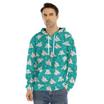 Chihuahua Puppy Pattern Print Men's Velvet Pullover Hoodie