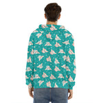 Chihuahua Puppy Pattern Print Men's Velvet Pullover Hoodie