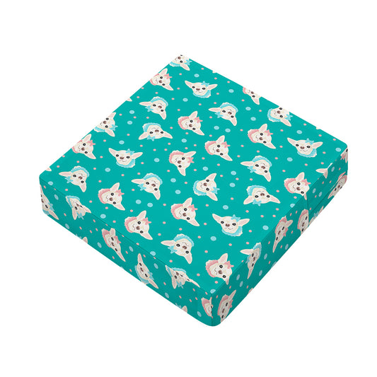 Chihuahua Puppy Pattern Print Outdoor Seat Cushion Cover