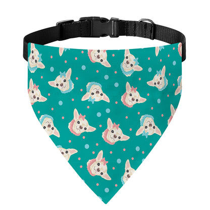 Chihuahua Puppy Pattern Print Over The Collar Dog Bandana