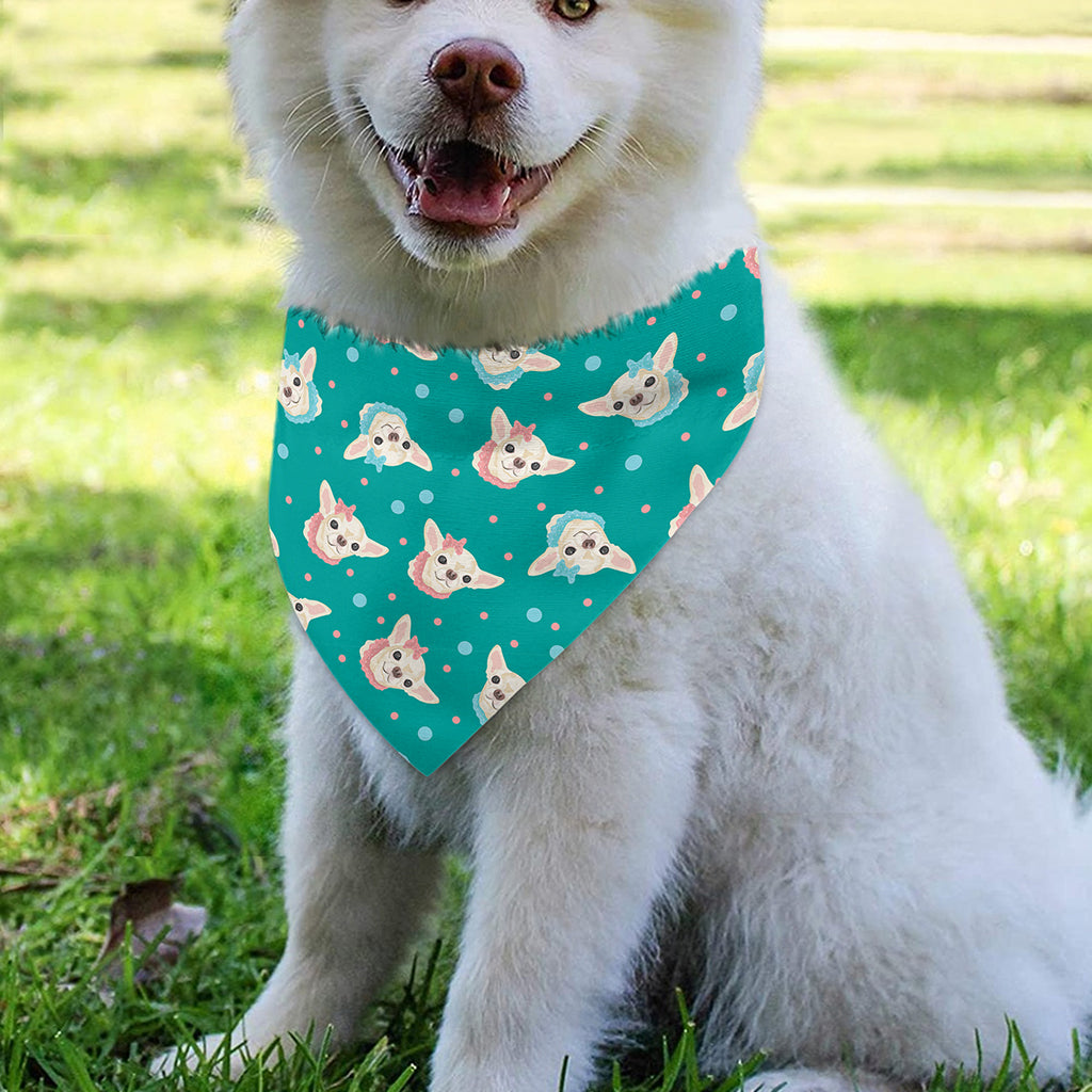 Chihuahua Puppy Pattern Print Over The Collar Dog Bandana