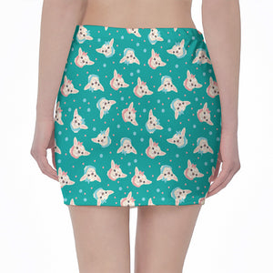 Chihuahua Puppy Pattern Print Pencil Mini Skirt