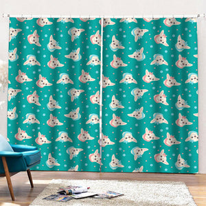 Chihuahua Puppy Pattern Print Pencil Pleat Curtains