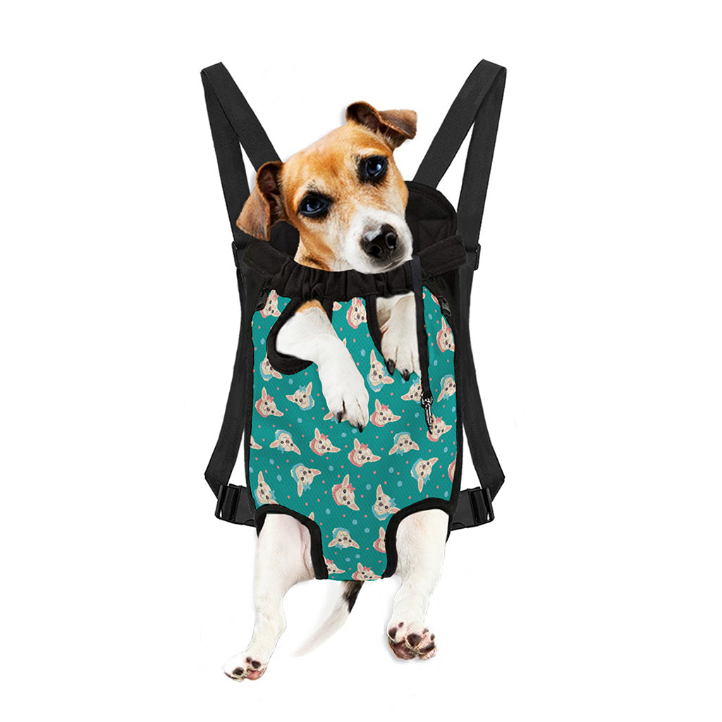 Chihuahua Puppy Pattern Print Pet Carrier Backpack
