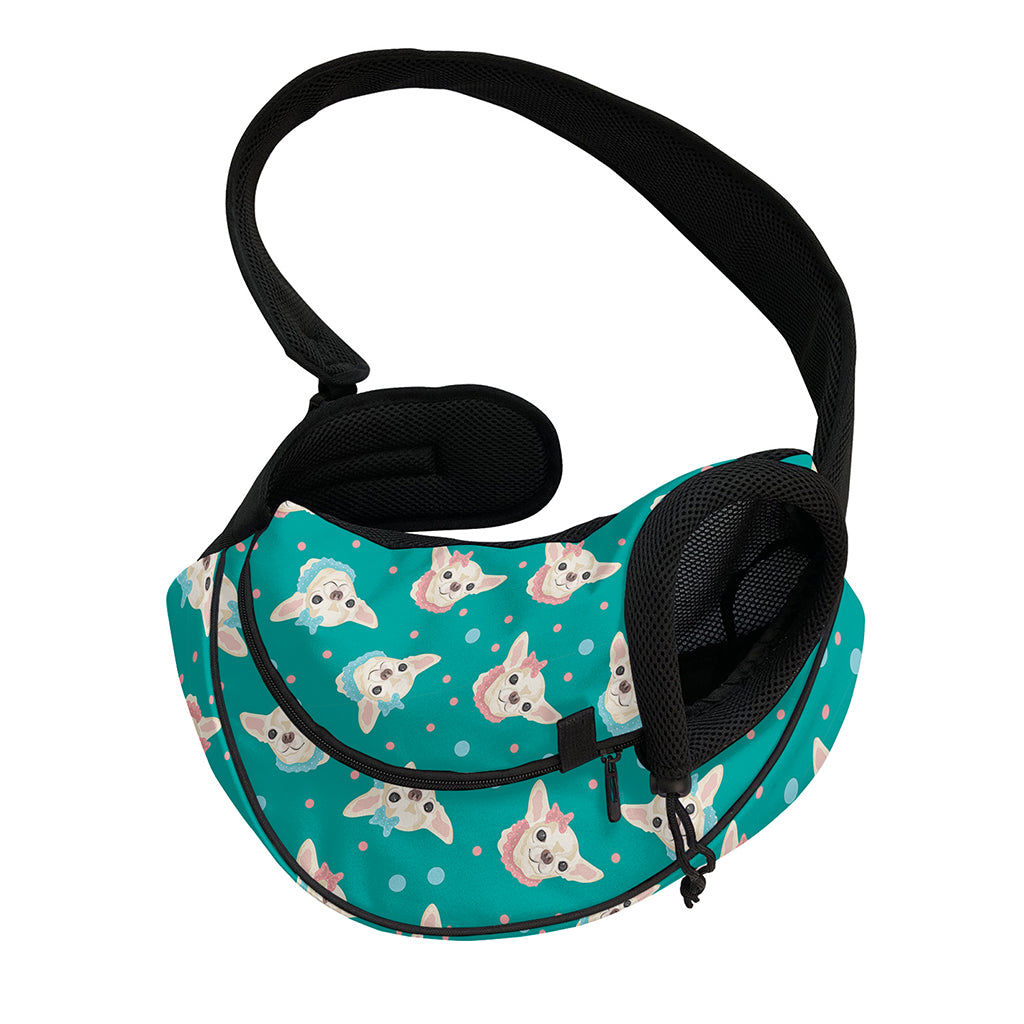 Chihuahua Puppy Pattern Print Pet Sling Carrier