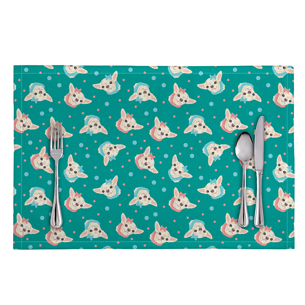 Chihuahua Puppy Pattern Print Placemat
