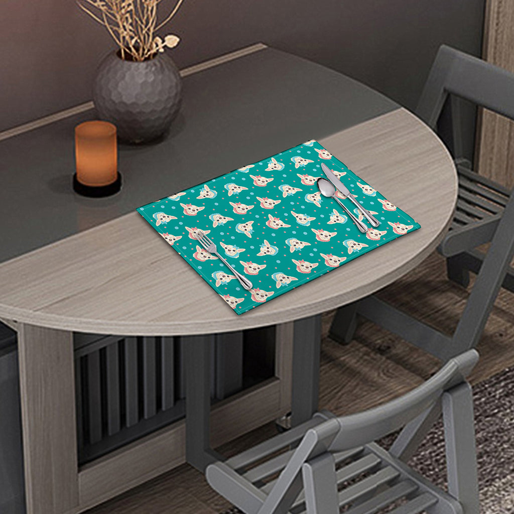 Chihuahua Puppy Pattern Print Placemat