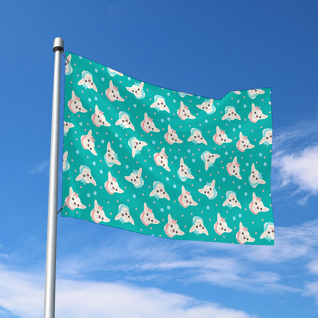 Chihuahua Puppy Pattern Print Polyester Flag