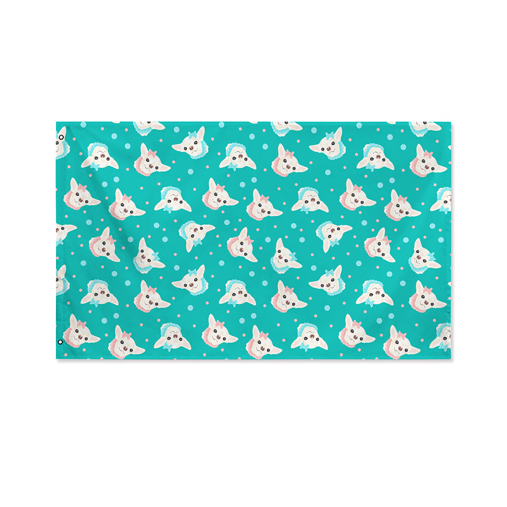 Chihuahua Puppy Pattern Print Polyester Flag