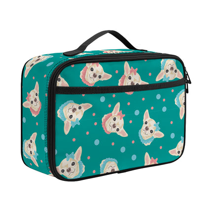 Chihuahua Puppy Pattern Print Portable Lunch Bag