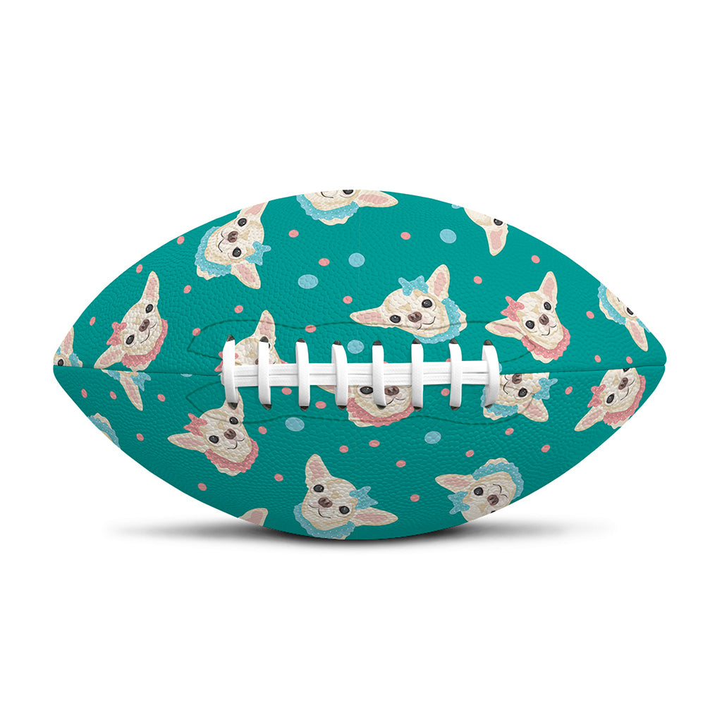 Chihuahua Puppy Pattern Print Rugby Ball