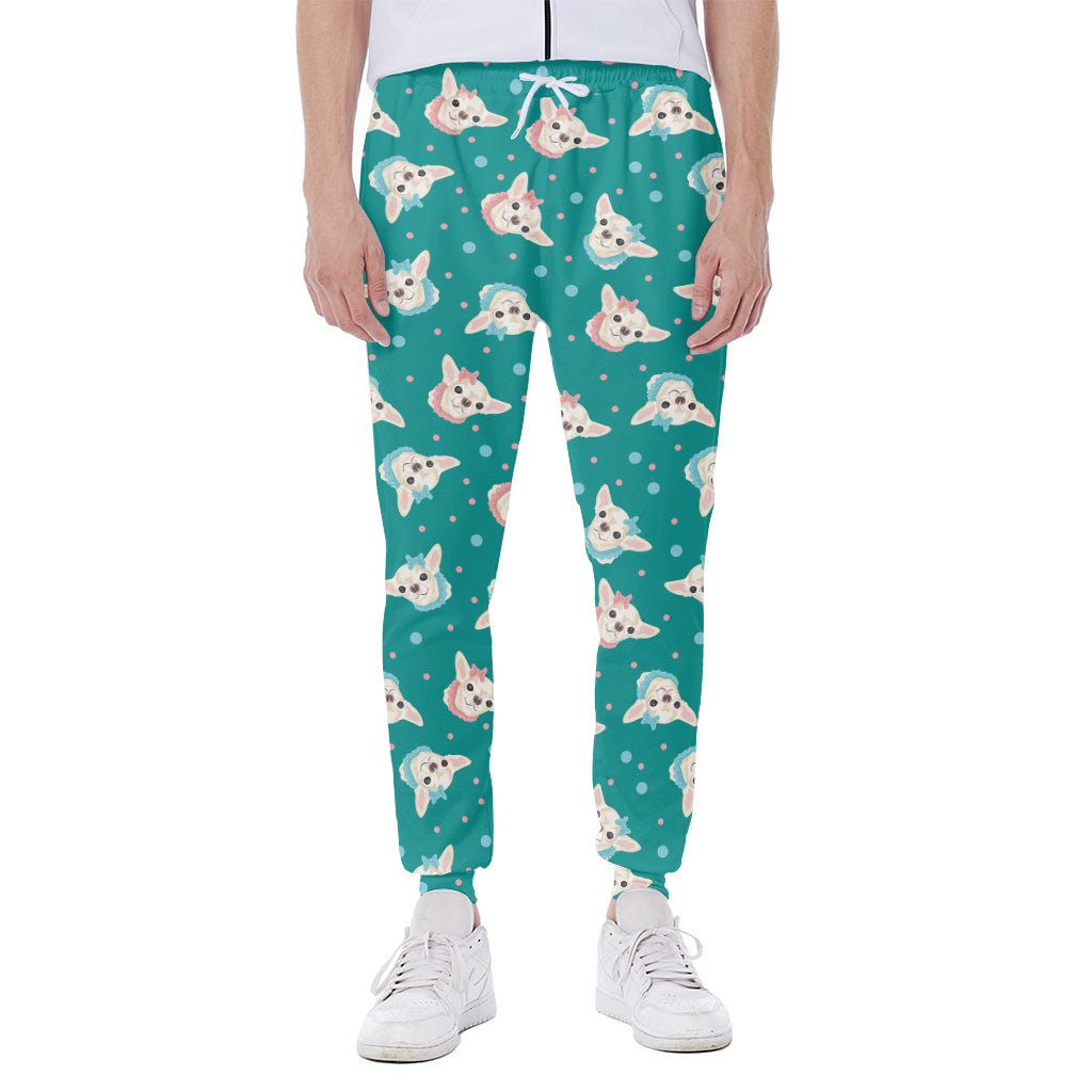 Chihuahua Puppy Pattern Print Scuba Joggers