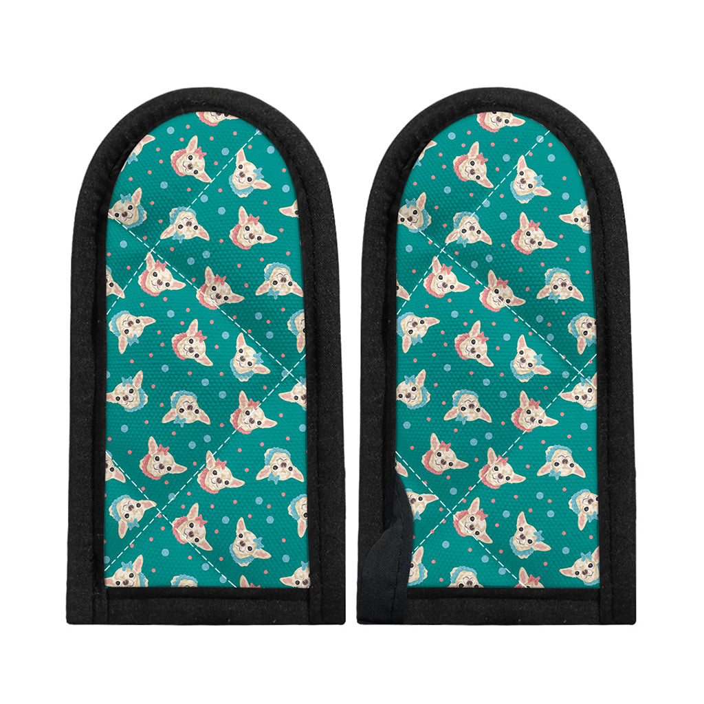 Chihuahua Puppy Pattern Print Skillet Handle Cover