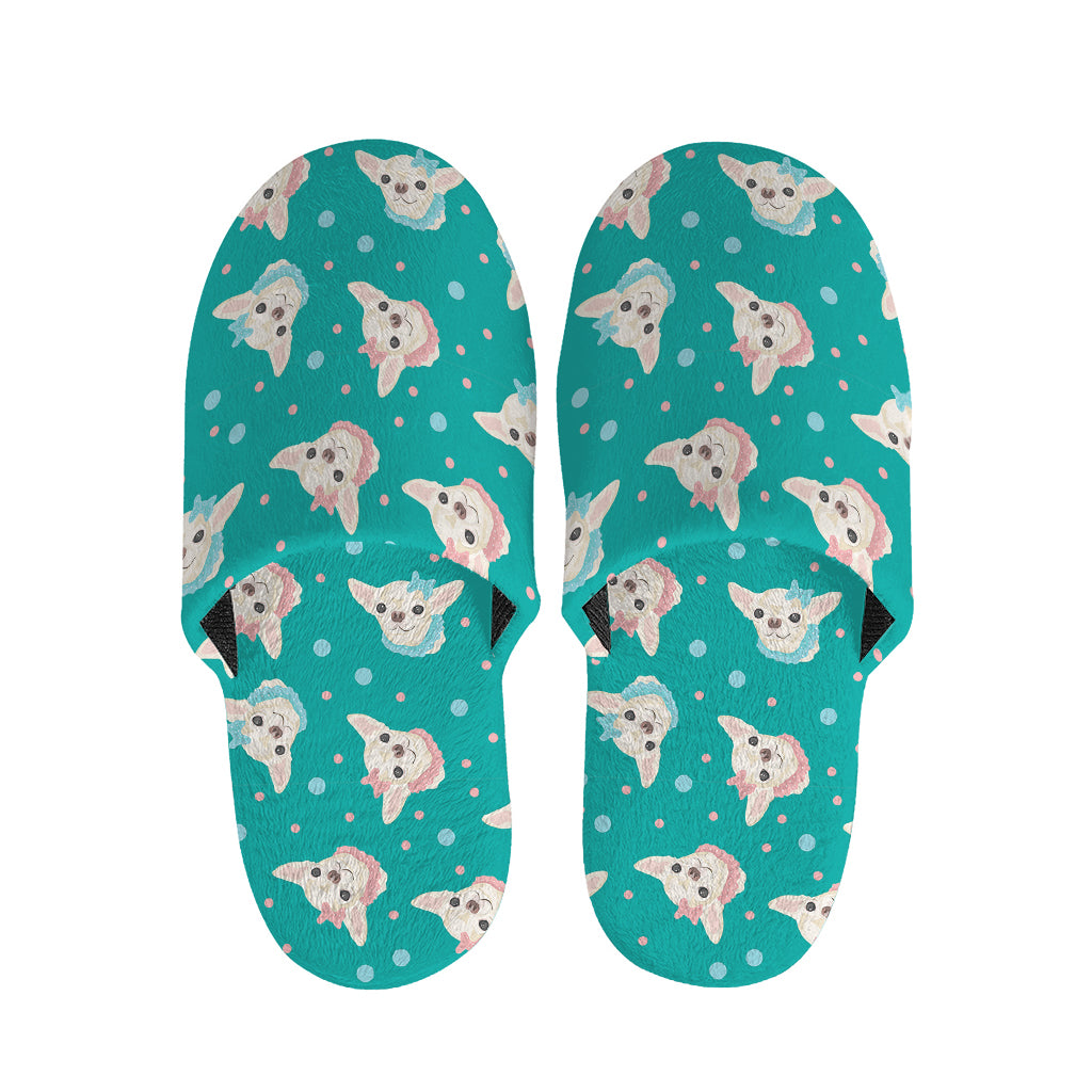 Chihuahua Puppy Pattern Print Slippers