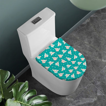 Chihuahua Puppy Pattern Print Toilet Lid Cover