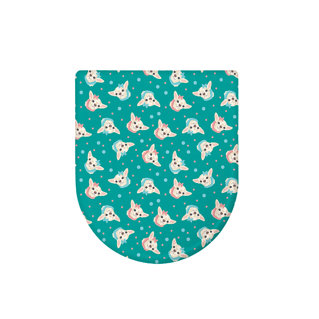 Chihuahua Puppy Pattern Print Toilet Lid Cover