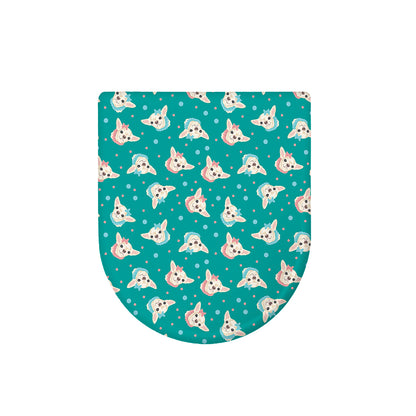 Chihuahua Puppy Pattern Print Toilet Lid Cover