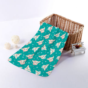 Chihuahua Puppy Pattern Print Towel