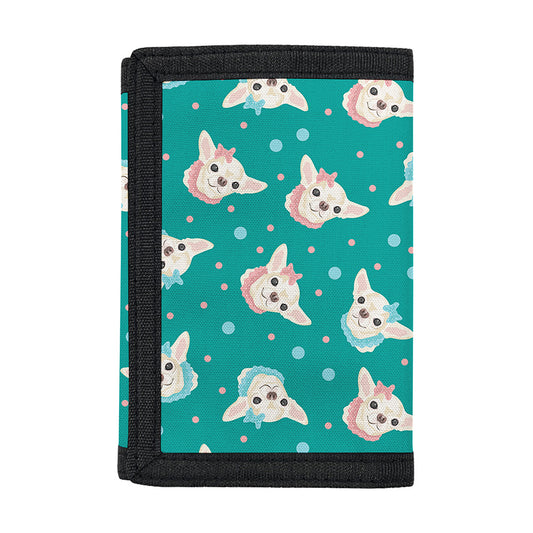 Chihuahua Puppy Pattern Print Trifold Wallet