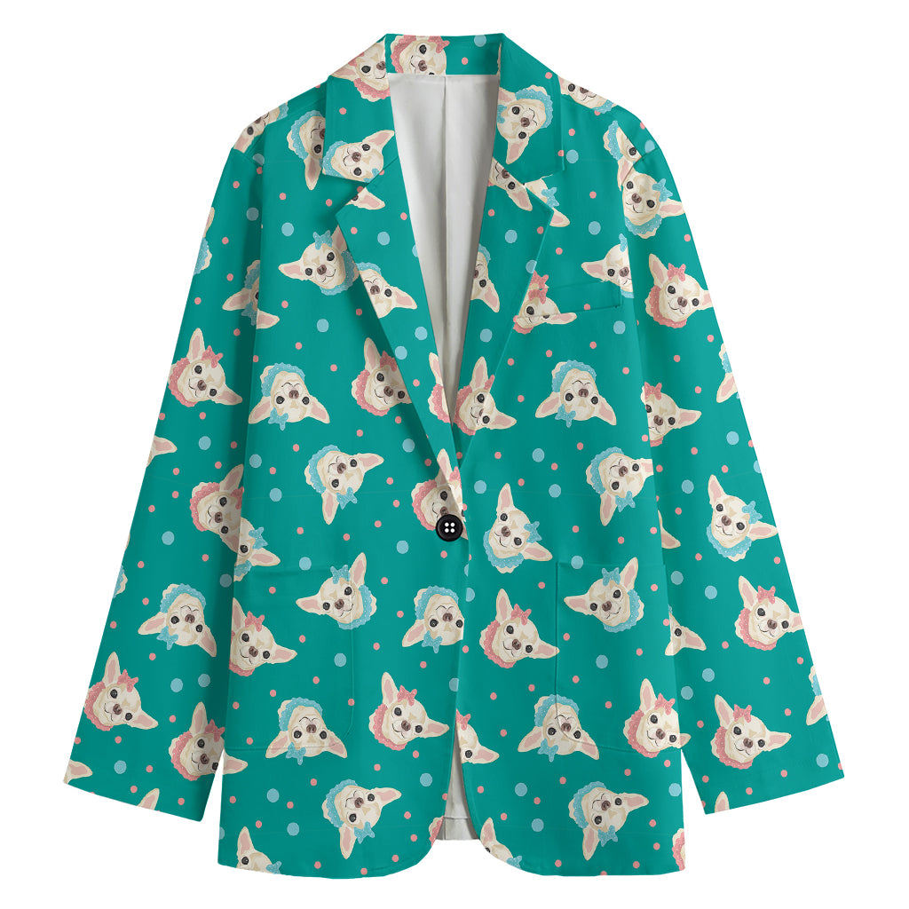 Chihuahua Puppy Pattern Print Women's Blazer