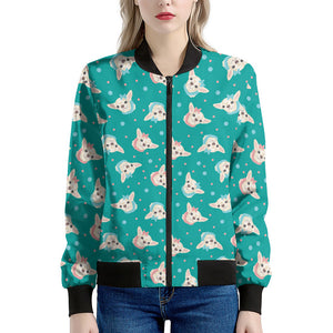 Chihuahua Puppy Pattern Print Women's Bomber Jacket