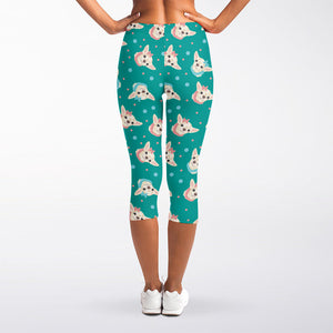 Chihuahua Puppy Pattern Print Women's Capri Leggings