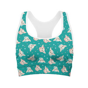 Chihuahua Puppy Pattern Print Women's Sports Bra