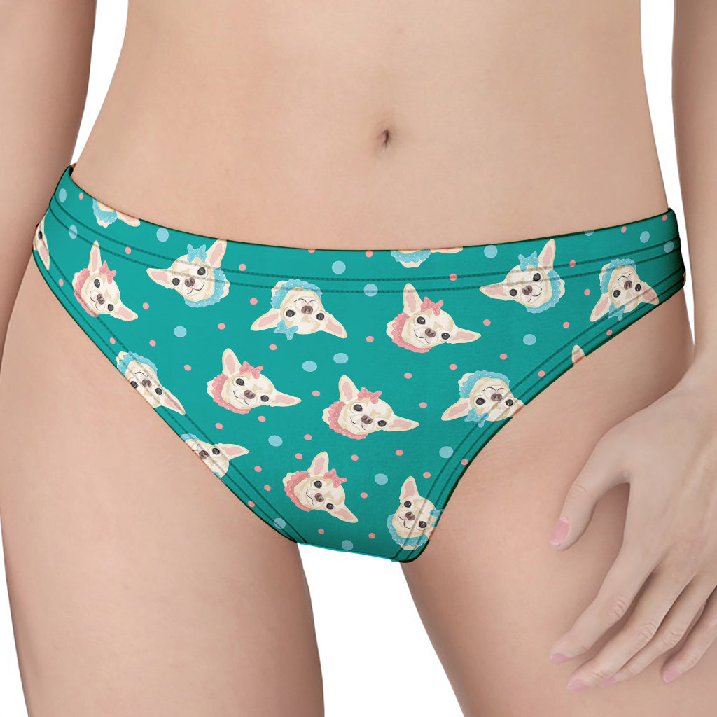 Chihuahua Puppy Pattern Print Women's Thong