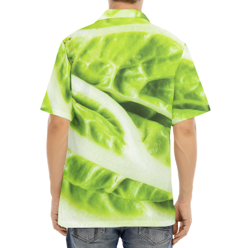 Chinese Cabbage Leaf Print Aloha Shirt