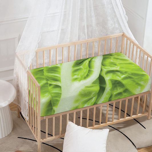 Chinese Cabbage Leaf Print Baby Crib Sheet