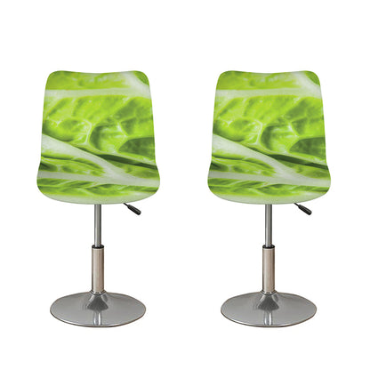 Chinese Cabbage Leaf Print Bar Stool Covers