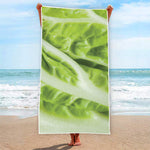 Chinese Cabbage Leaf Print Beach Towel