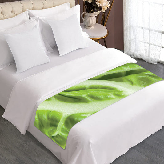 Chinese Cabbage Leaf Print Bed Runner