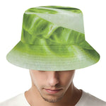 Chinese Cabbage Leaf Print Bucket Hat